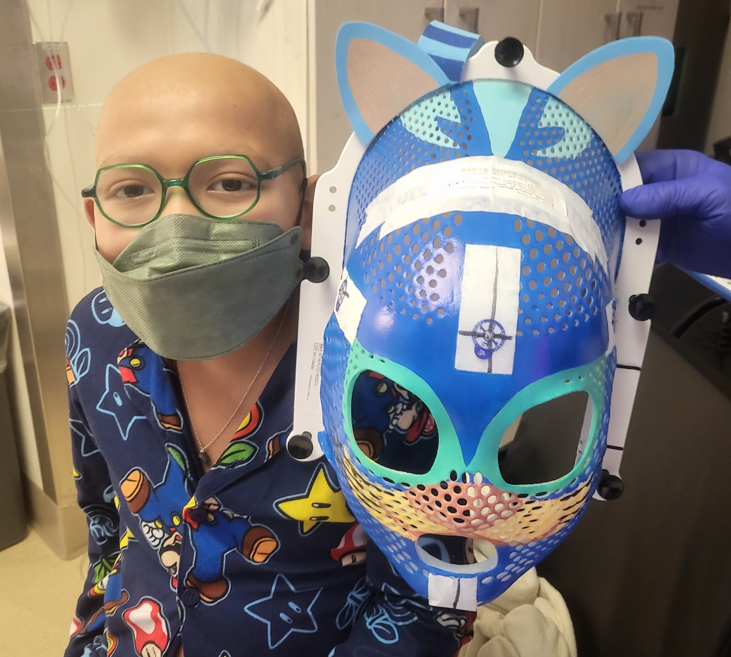 Josh with his custom radiation mask