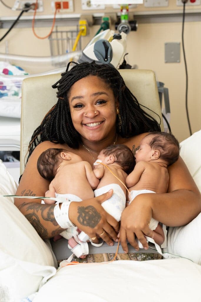 Nichara with her babies